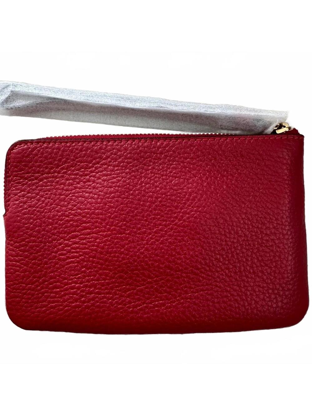 Coach Lunar New Year Corner Zip Wristlet With Snake Graphic NWT Red - Picture 7 of 9